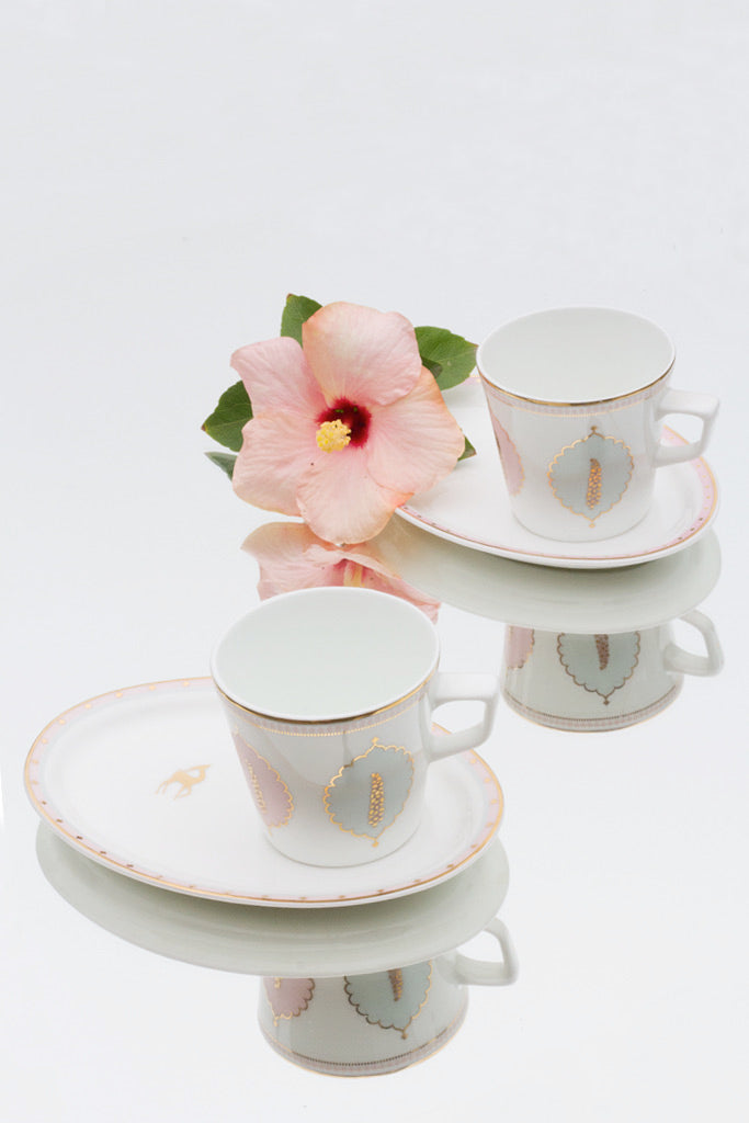 Vayu Copa Plato Set of 4 (2 Cups & 2 Saucers)