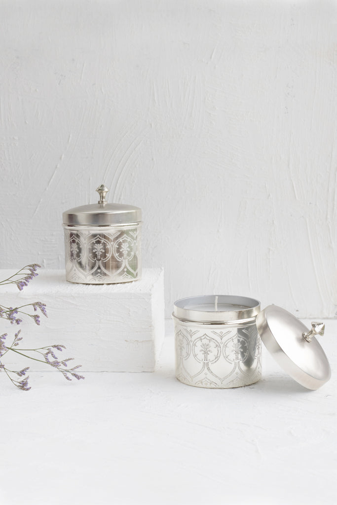 Roshnar Silver Candle Jar