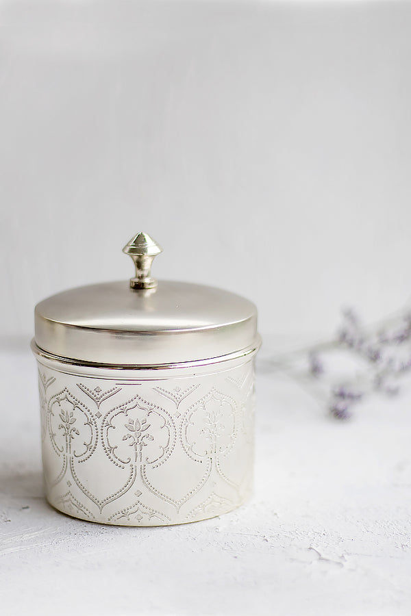 Roshnar Silver Candle Jar