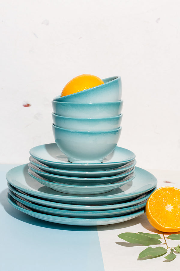 Tehueti Everyday -Azure Aqua Dinner Set 18Pc