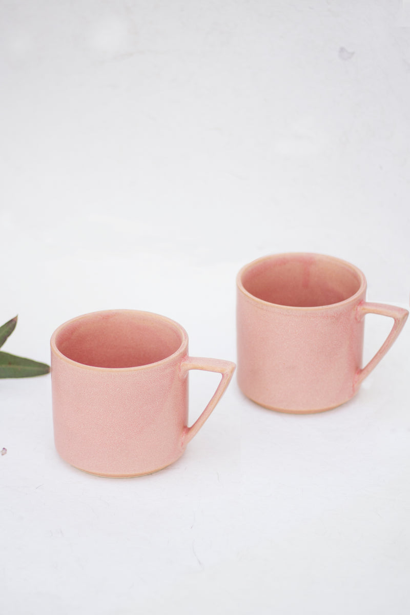 Cozy Coral Cafe Mug - Set of 2