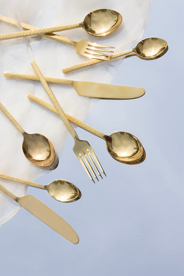 Mogulnama Gold Cutlery Set (24Pc)