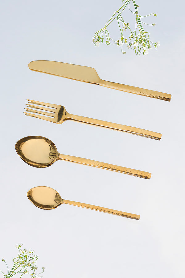 Mogulnama Gold Cutlery Set (24Pc)